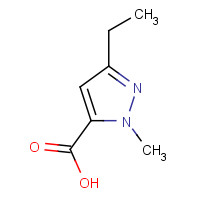 26308-42-9 3-Ethyl-1-methyl-1H-pyrazole-5-carboxylic acid chemical structure