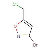 124498-15-3 3-bromo-5-(chloromethyl)isoxazole chemical structure