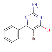 56741-95-8 2-AMINO-5-BROMO-4-HYDROXY-6-PHENYLPYRIMIDINE chemical structure