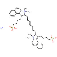 3599-32-4 Sodium 2-(7-(3,3-dimethyl-1-(4-sulfonatobutyl)benz(e)indolin-2-ylidene)hepta-1,3,5-trien-1-yl)-3,3-dimethyl-1-(4-sulfonatobutyl)benz[e]indolinium chemical structure