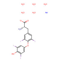 6106-07-6 Sodium levothyroxine pentahydrate chemical structure