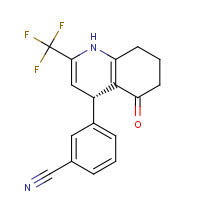172649-40-0 3-[(4S)-5-OXO-2-(TRIFLUOROMETHYL)-1,4,5,6,7,8-HEXAHYDROQUINOLIN-4-YL]BENZONITRILE chemical structure