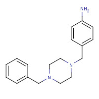 422517-70-2 4-(4-BENZYLPIPERAZIN-1-YLMETHYL)PHENYLAMINE chemical structure