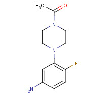 75001-84-2 3-(4-Acetyl-piperazin-1-yl)-4-fluoroaniline chemical structure