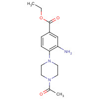 889946-58-1 4-(4-Acetyl-1-piperazinyl)-3-amino-benzoic acid ethyl ester chemical structure