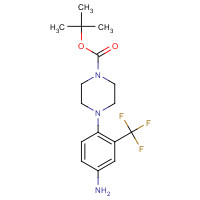 193902-87-3 4-(4-AMINO-2-TRIFLUOROMETHYL-PHENYL)-PIPERAZINE-1-CARBOXYLIC ACID TERT-BUTYL ESTER chemical structure