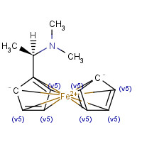 31886-58-5 (R)-(+)-N,N-DIMETHYL-1-FERROCENYLETHYLAMINE chemical structure