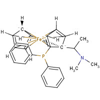55700-44-2 (R)-N,N-DIMETHYL-1-[(S)-2-(DIPHENYLPHOSPHINO)FERROCENYL]ETHYLAMINE chemical structure