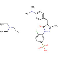 143193-48-0 1-(2-CHLORO-5-SULFOPHENYL)-3-METHYL-4-(4-DIMETHYLAMINOBENZYLIDENE)-2-PYRAZOLIN-5-ONE TRIETHYLAMMONIUM SALT chemical structure