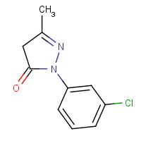 90-31-3 1-(3-CHLOROPHENYL)-3-METHYL-4,5-DIHYDRO-1H-PYRAZOL-5-ONE chemical structure