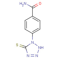 80407-52-9 1-(4-CARBAMOYLPHENYL)-5-MERCAPTOTETRAZOLE chemical structure