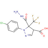 175137-34-5 2-(4-CHLOROPHENYL)-3-(TRIFLUOROMETHYL)PYRAZOLE-4-CARBOXYLIC ACID HYDRAZIDE chemical structure