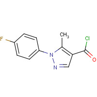 423768-49-4 1-(4-FLUOROPHENYL)-5-METHYL-1H-PYRAZOLE-4-CARBONYL CHLORIDE chemical structure