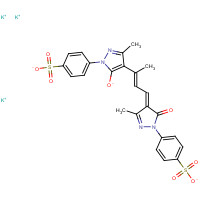 92050-35-6 1,1'-BIS(4-SULFOPHENYL)-5,5'-DIHYDROXY-3,3',A-TRIMETHYLPYRAZOLO-4,4'-TRIMETHINE OXONOLE TRIPOTASSIUM SALT chemical structure