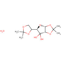 10578-85-5 1,2:5,6-DI-O-ISOPROPYLIDENE-ALPHA-D-RIBO-3-HEXOFURANOSE-3-ULOSE MONOHYDRATE chemical structure