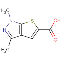 25252-46-4 1,3-DIMETHYL-1H-THIENO[2,3-C]PYRAZOLE-5-CARBOXYLIC ACID chemical structure