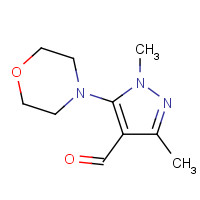 26990-69-2 1,3-DIMETHYL-5-MORPHOLINO-1H-PYRAZOLE-4-CARBALDEHYDE chemical structure