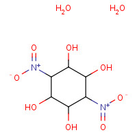 37098-43-4 2,3,5,6-TETRAHYDROXY-1,4-DINITROCYCLOHEXANE DIHYDRATE chemical structure