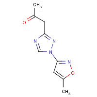 92658-77-0 1-[1-(5-METHYLISOXAZOL-3-YL)-1H-1,2,4-TRIAZOL-3-YL]ACETONE chemical structure