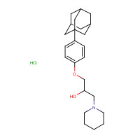 175136-32-0 1-[4-(1-ADAMANTYL)PHENOXY]-3-PIPERIDINOPROPAN-2-OL HYDROCHLORIDE chemical structure