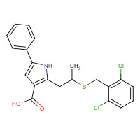 306936-26-5 1-(2,6-DICHLOROBENZYL)THIOETHYL-2-METHYL 5-PHENYLPYRROLE-3-CARBOXYLIC ACID chemical structure