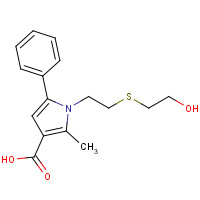 306936-23-2 1-[2-[(2-HYDROXYETHYL)THIO]ETHYL]-2-METHYL-5-PHENYL-1H-PYRROLE-3-CARBOXYLIC ACID chemical structure