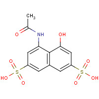 134-34-9 4-acetamido-5-hydroxynaphthalene-2,7-disulfonic acid chemical structure