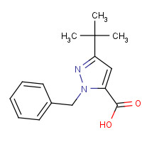 100957-85-5 1-BENZYL-3-(TERT-BUTYL)-1H-PYRAZOLE-5-CARBOXYLIC ACID chemical structure