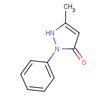 89-25-8 5-Methyl-2-phenyl-1,2-dihydropyrazol-3-one chemical structure
