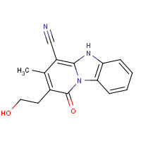 166671-26-7 2-(2-HYDROXYETHYL)-3-METHYL-1-OXO-1,5-DIHYDROPYRIDO[1,2-A]BENZIMIDAZOLE-4-CARBONITRILE chemical structure