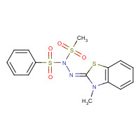 13545-96-5 2-(3-Methyl-2-benzothiazidinylidene)-1-methylsulfonyl-1-phenylsulfonylhydrazine chemical structure
