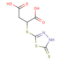 125605-97-2 2-(5-MERCAPTO-1,3,4-THIADIAZOL-2-YLTHIO)SUCCINIC ACID chemical structure