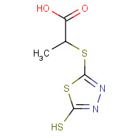 60725-23-7 2-(5-MERCAPTO-1,3,4-THIADIAZOL-2-YLTHIO)PROPIONIC ACID chemical structure