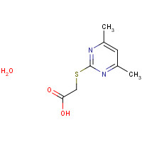55749-30-9 2-(CARBOXYMETHYLTHIO)-4,6-DIMETHYLPYRIMIDINE MONOHYDRATE chemical structure