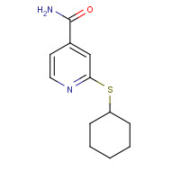 189759-00-0 2-(CYCLOHEXYLTHIO)-PYRIDINE-4-CARBOXAMIDE chemical structure