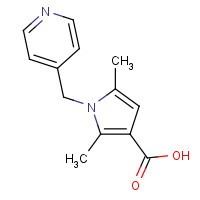 306936-15-2 2,5-DIMETHYL-1-(PYRIDIN-4-YLMETHYL)-1H-PYRROLE-3-CARBOXYLIC ACID chemical structure