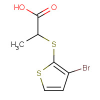 6645-60-9 2-((3-Bromo-2-thienyl)thio)propionicacid chemical structure