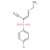 32083-27-5 2-((4-CHLOROPHENYL)SULFONYL)-3-ETHOXYPROP-2-ENENITRILE chemical structure