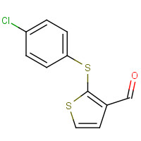 306935-23-9 2-[(4-CHLOROPHENYL)THIO]THIOPHENE-3-CARBALDEHYDE chemical structure
