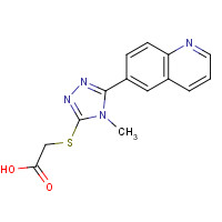 306935-49-9 2-[(4-METHYL-5-QUINOLIN-6-YL-4H-1,2,4-TRIAZOL-3-YL)THIO]ACETIC ACID chemical structure