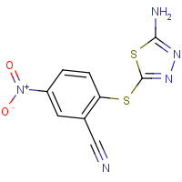175135-68-9 2-[(5-AMINO-1,3,4-THIADIAZOL-2-YL)THIO]-5-NITROBENZONITRILE chemical structure
