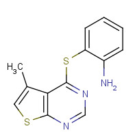 175137-24-3 2-[(5-METHYLTHIENO[2,3-D]PYRIMIDIN-4-YL)THIO]ANILINE chemical structure