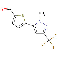 175202-94-5 2-[1-METHYL-3-(TRIFLUOROMETHYL)PYRAZOL-5-YL]-THIOPHENE-5-CARBOXALDEHYDE chemical structure