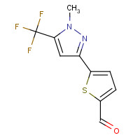 175202-93-4 2-[1-METHYL-5-(TRIFLUOROMETHYL)PYRAZOL-3-YL]-THIOPHENE-5-CARBOXALDEHYDE chemical structure