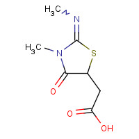 41306-29-0 2-[3-METHYL-2-(METHYLIMINO)-4-OXO-1,3-THIAZOLAN-5-YL]ACETIC ACID chemical structure
