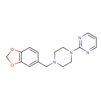 3605-01-4 2-[4-(1,3-Benzodioxol-5-ylmethyl)piperazin-1-yl]pyrimidine chemical structure