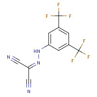 138555-70-1 2-(2-[3,5-BIS(TRIFLUOROMETHYL)PHENYL]HYDRAZONO)MALONONITRILE chemical structure
