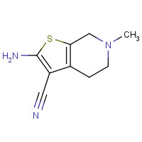 37578-06-6 2-AMINO-6-METHYL-4,5,6,7-TETRAHYDROTHIENO[2,3-C]PYRIDINE-3-CARBONITRILE chemical structure