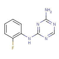 66088-45-7 2-AMINO-4-(2-FLUOROPHENYLAMINO)-1,3,5-TRIAZINE chemical structure