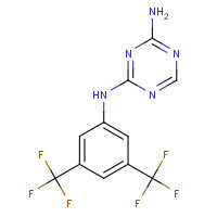 66088-50-4 2-AMINO-4-[3,5-BIS(TRIFLUOROMETHYL)PHENYL]AMINO-1,3,5-TRIAZINE chemical structure